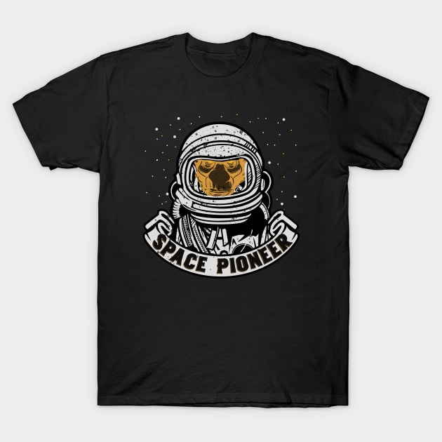 Monkey Astronaut T-Shirt by Foxxy Merch